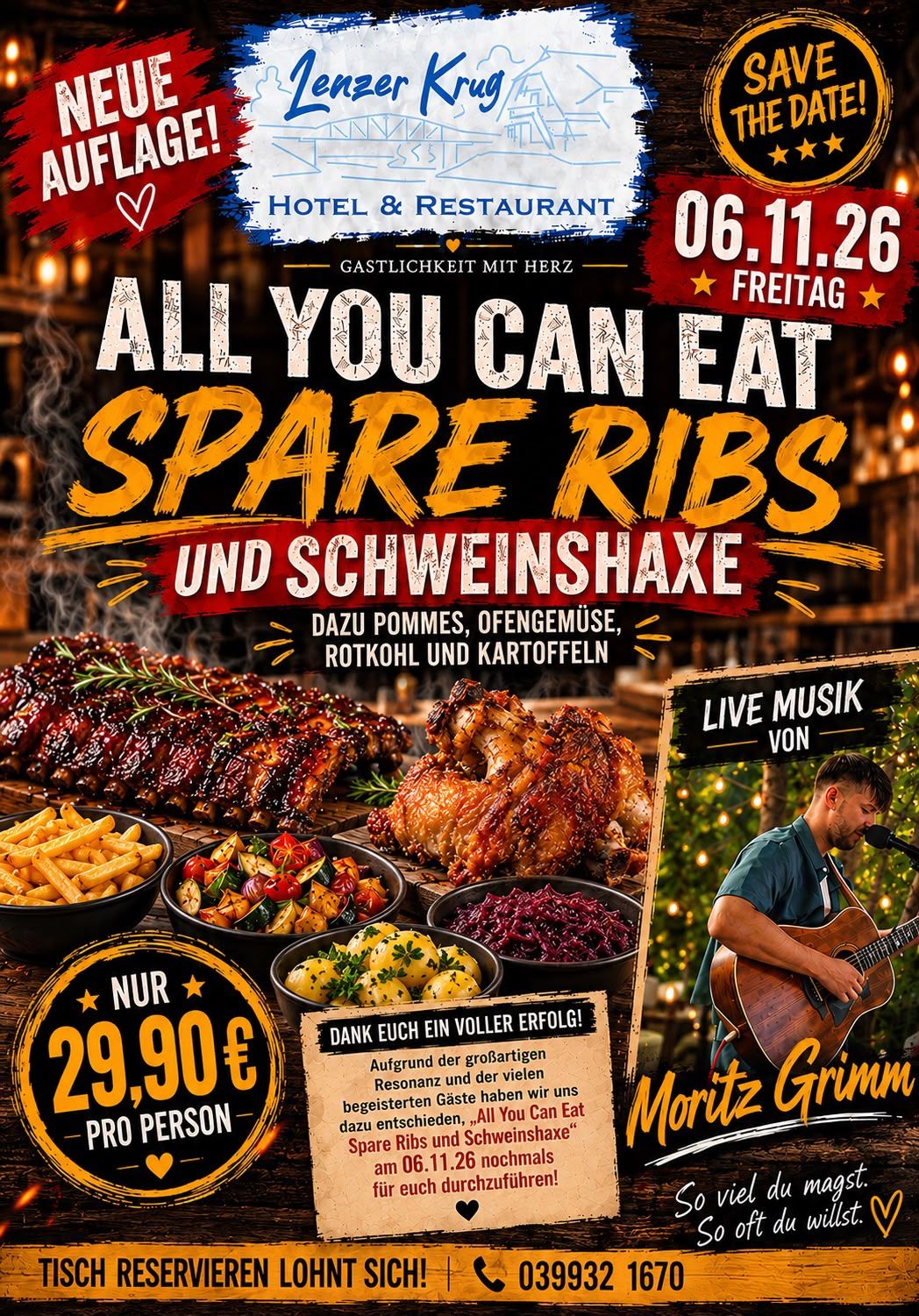 Grafik: Spare ribs - all you can eat.