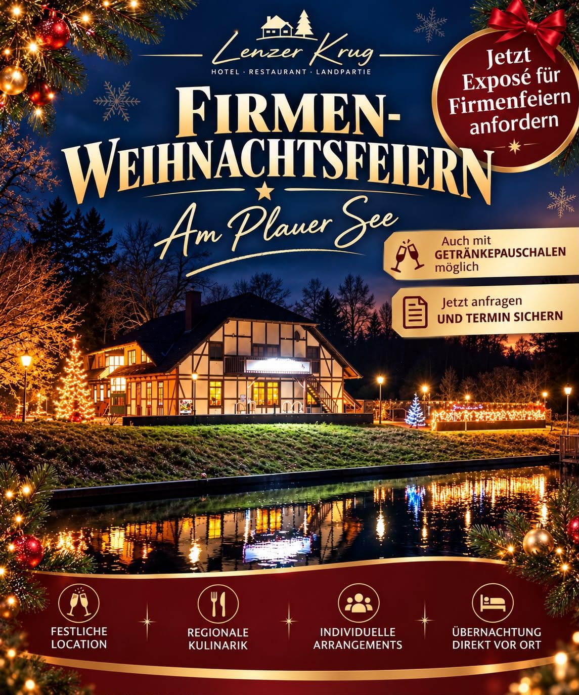 Grafik: Firmen-Weihnachtsfeiern jetzt buchen