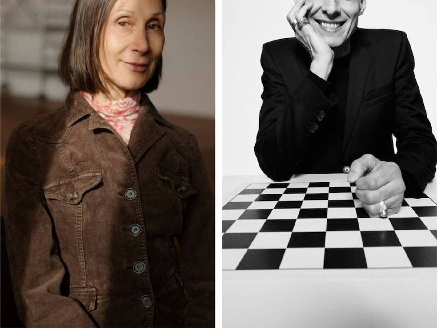 Foto Martina Hefter: © Maximilian Goedecke; Foto Michael Lentz: © Victor Pattyn