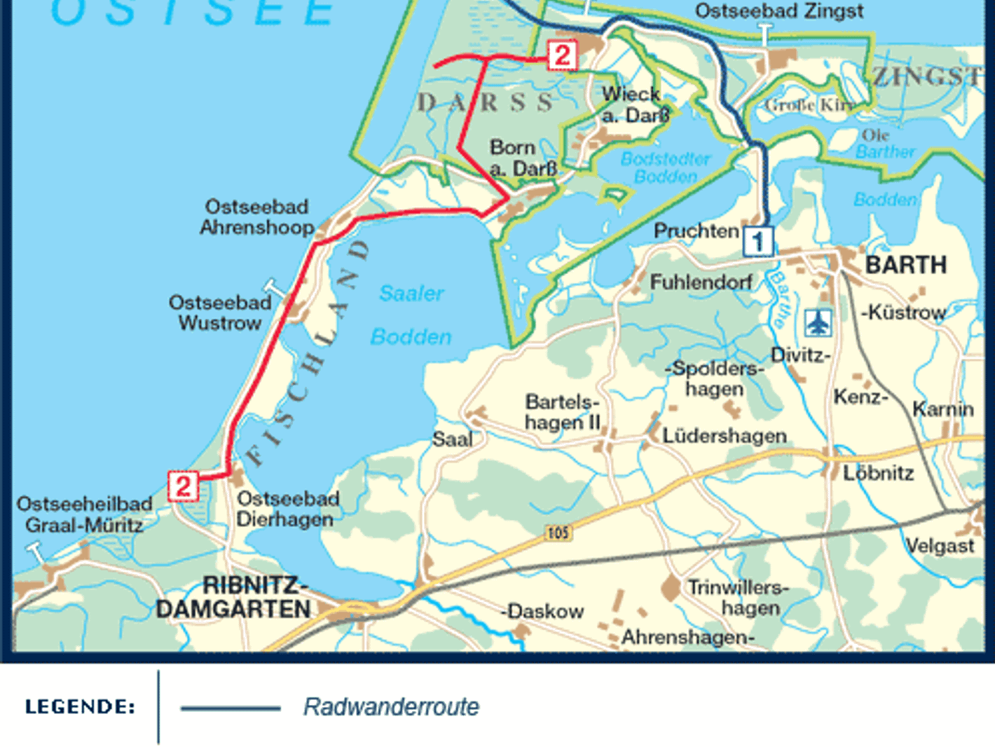 Eine Mecklenburger Radtour - Radwandern durch die Boddenlandschaft