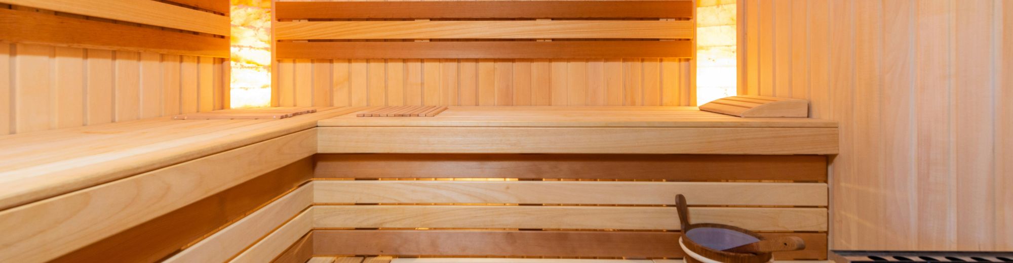 Sauna mit Ambientebeleuchtung