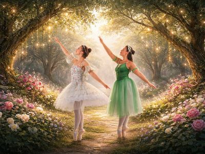 Ballettstudio Lilo, Hintergrund mit KI generiert