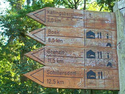 Hinweisschild für Wander- und Radtouren | © mvp.de - JP