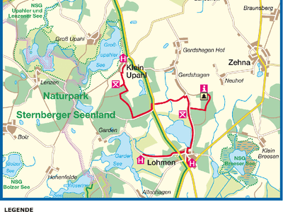 Wandertouren planen - gemütliche 11 km von Klein Upahl nach Lohmen