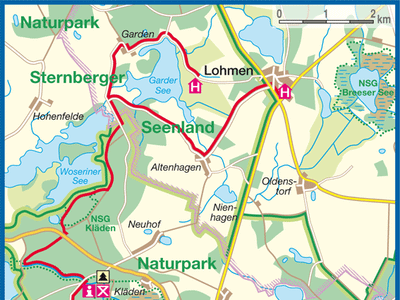 Wanderweg-Beschreibung von Lohmen nach Dobbertin - 18 km Wandern