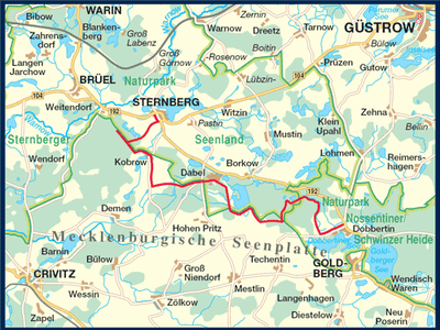 Radtour planen - ein Ausflug von Dobbertin nach Sternberg