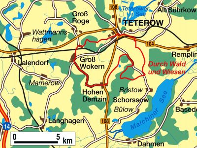 Fahrradtour durch Wald und Wiesen um Teterow