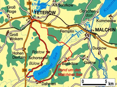 Radtour rund um den Malchiner See