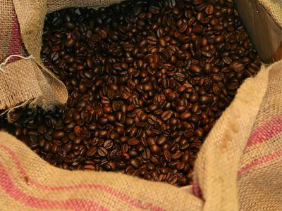 Kaffeerösterei-Arrangement