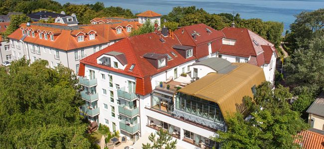 Aerial view of the hotel