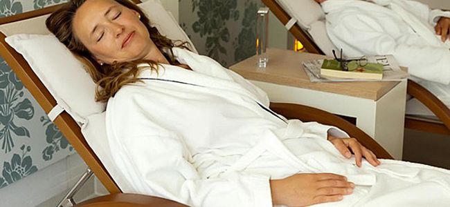 Relaxation in the wellness area
