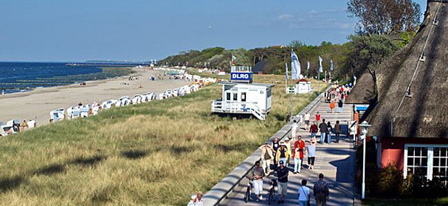 Beach promenade and Baltic Sea beach in Kühlungsborn