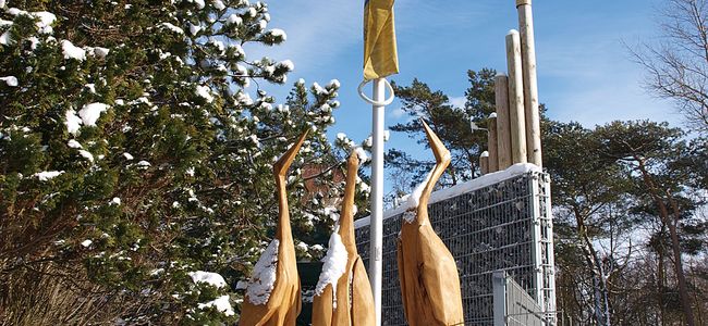 Skulptur im Schnee