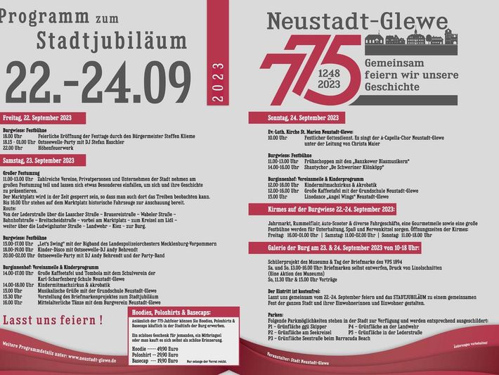 Programm Stadtjubiläum