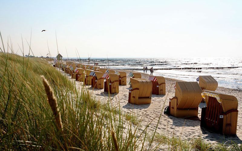 Strand mit Strandkörben