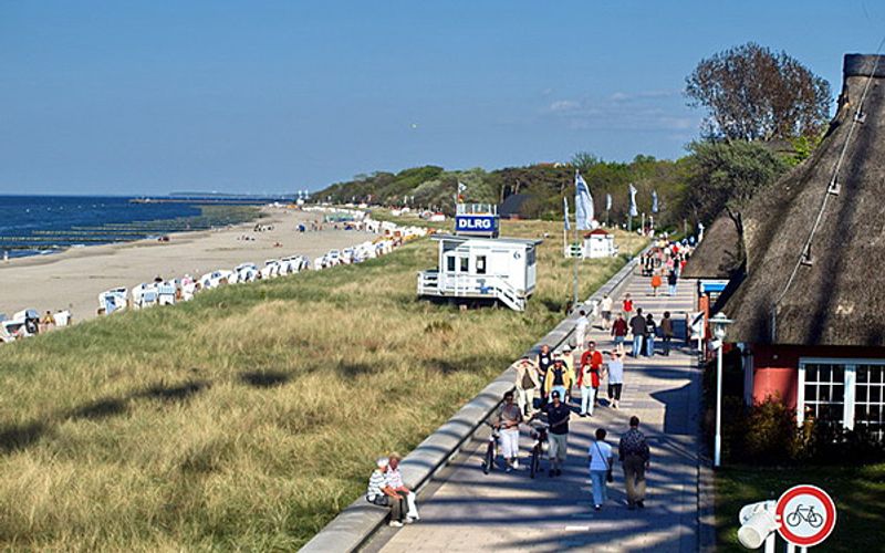Beach promenade and Baltic Sea beach in Kühlungsborn