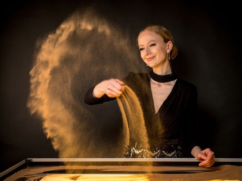 Sandmalerei Olga Lysytska