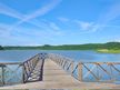 Schmachter See mit Promenade und Park der Sinne