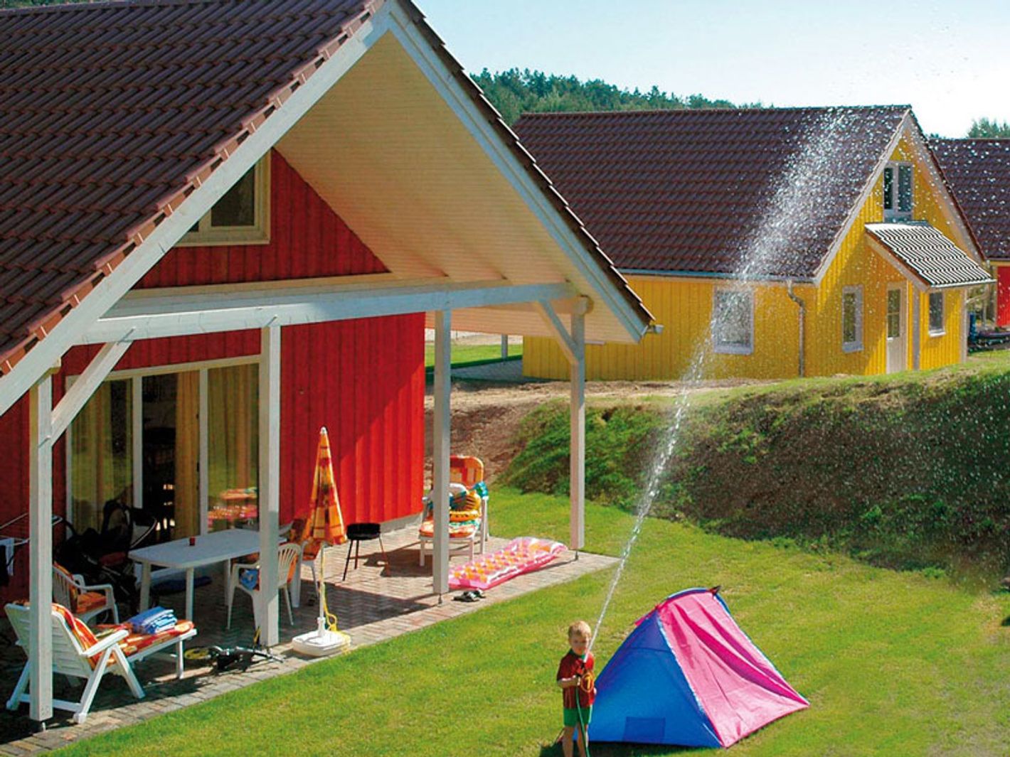 Ferienhäuser und Bungalowzelt am Woblitzsee