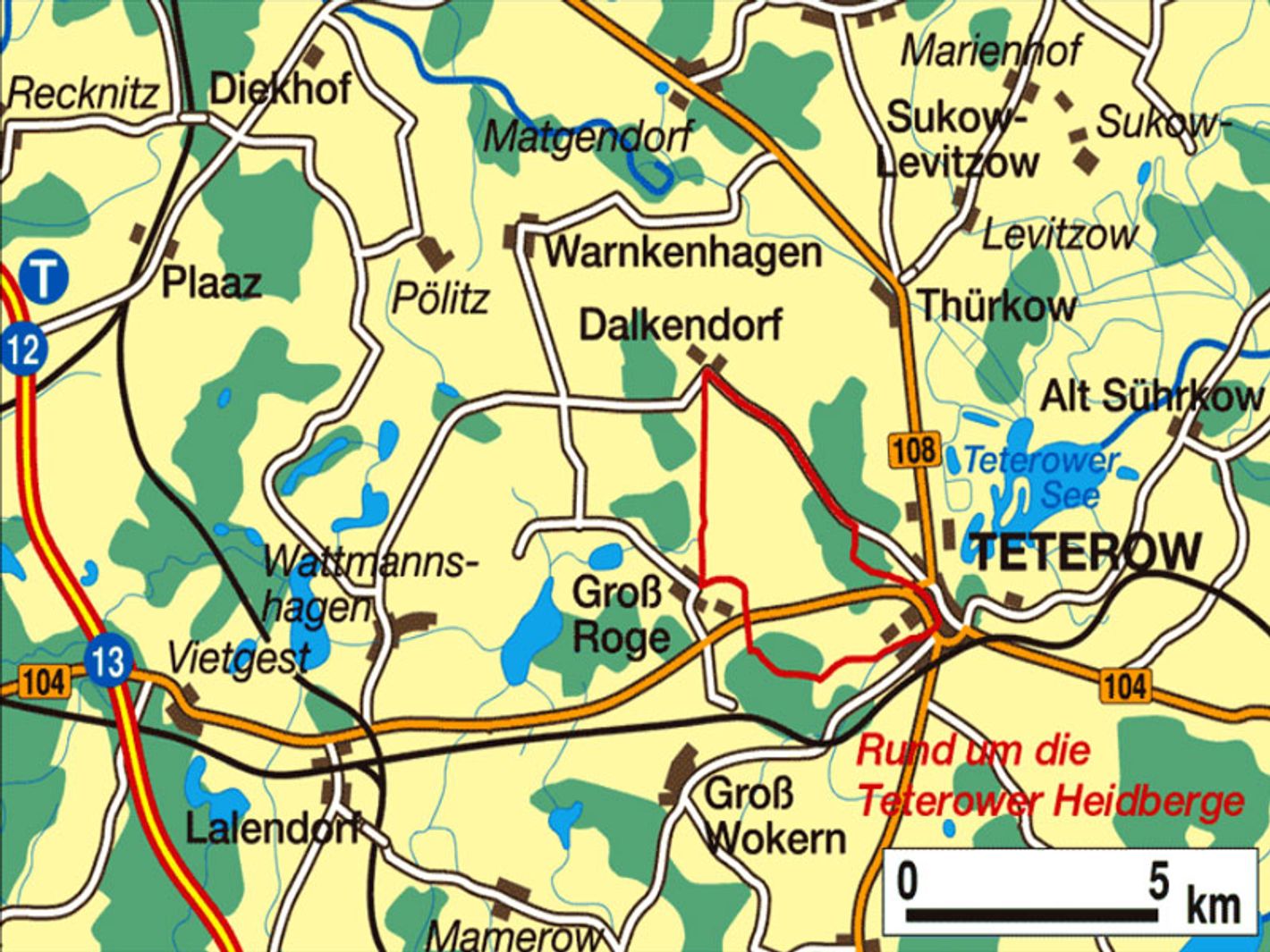 Fahrradtour Teterower Heidberge
