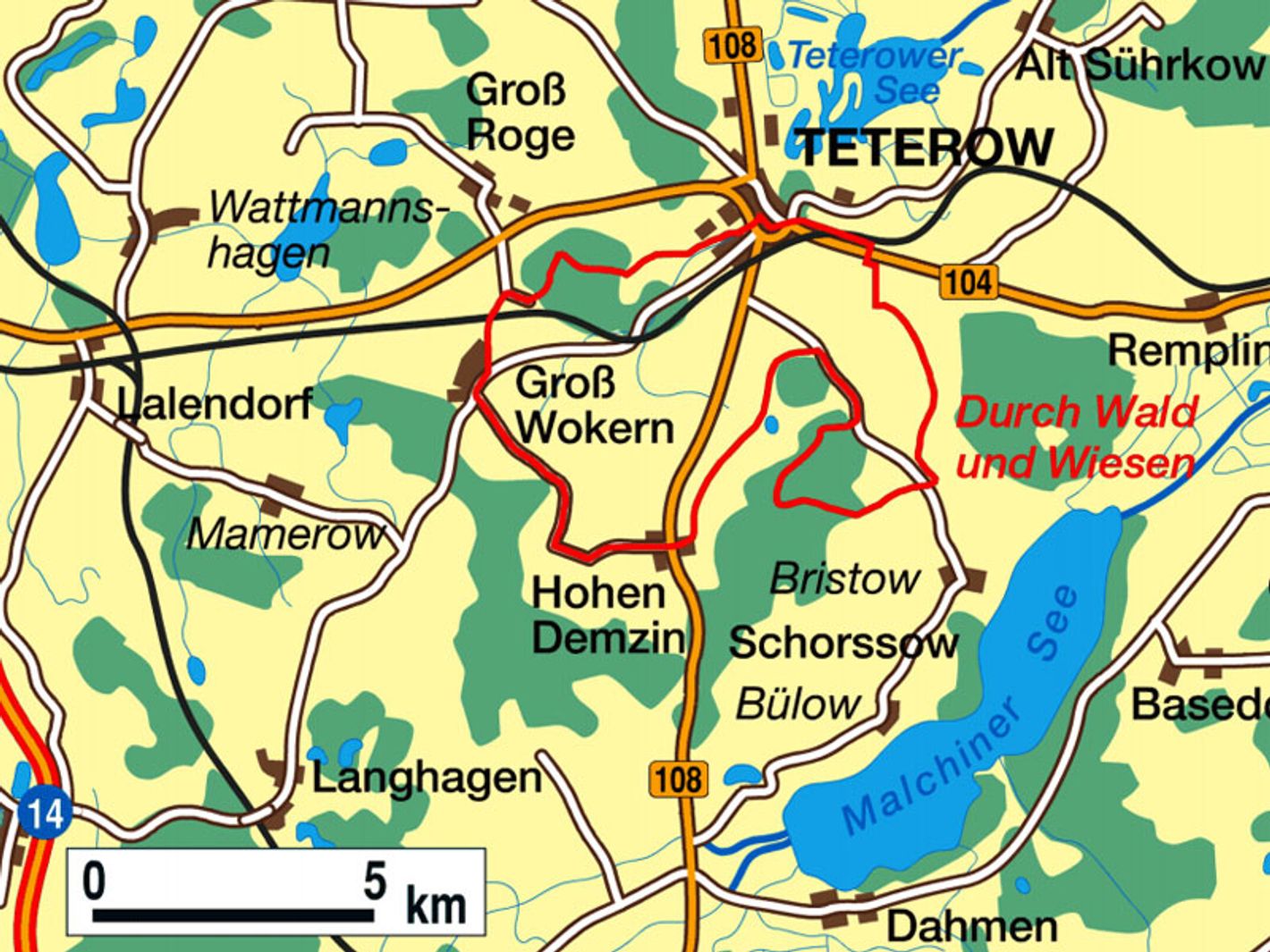 Fahrradtour durch Wald und Wiesen um Teterow