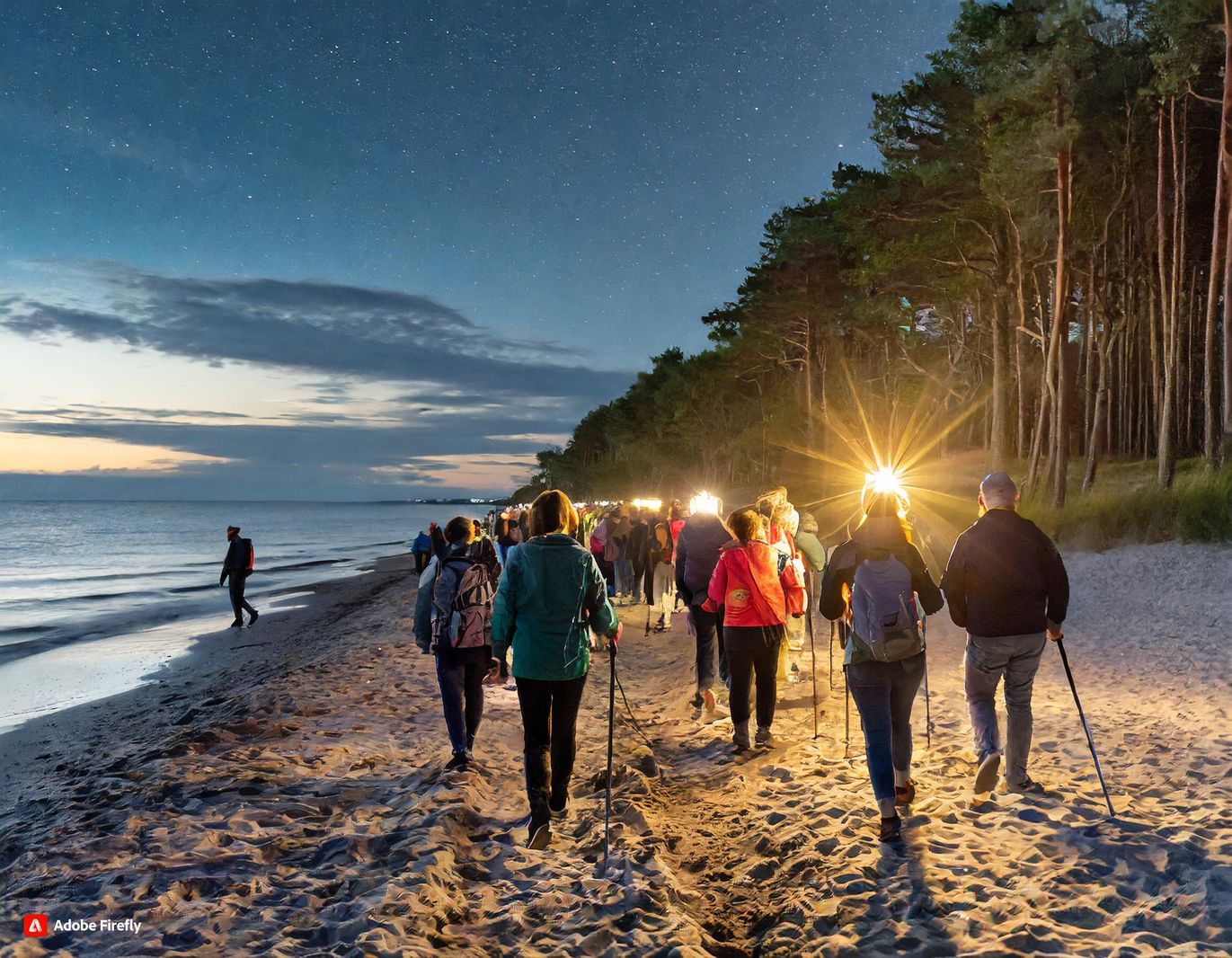 Fackelwanderung "Inselleuchten" | © Fackelwanderung am Strand.jpg